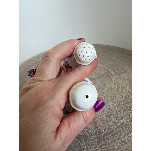 Posies Salt Pepper Shakers Royal Crown Derby Salt And Pepper Shakers Bone China - Picture 4 of 6